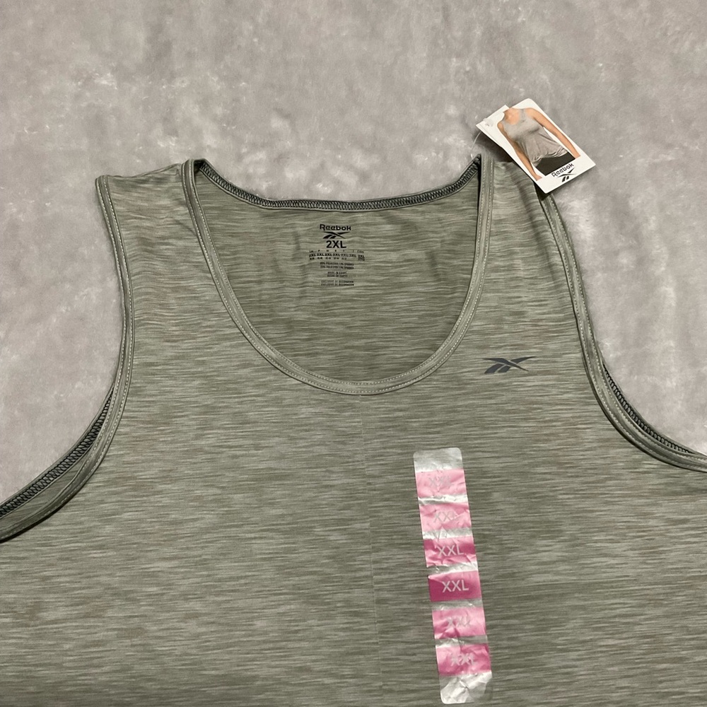 Reebok Athletic Sleeveless Tank Top Ruched Size 2XL